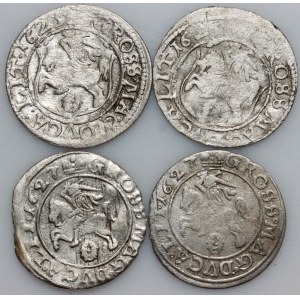 Sigismund III Vasa, set of groszy, Vilnius, (4 pieces)