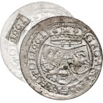 Jan II. Kazimierz, šesťka z roku 1661 GBA, Ľvov, 2x dátum, vzácna