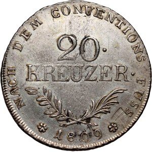 Austria, Tirol, Andreas Hofer, 20 Kreuzers 1809, Hall