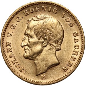 Germany, Saxony, John I, 20 marks 1872 E, Dresden