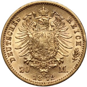 Germany, Saxony, John I, 20 marks 1872 E, Dresden