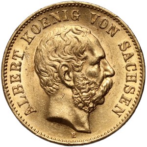 Germany, Saxony, Albert I, 20 marks 1894 E, Muldenhütten