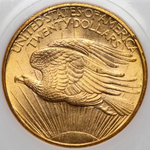 United States of America, 20 dollars 1908, Philadelphia, Saint Gaudens, no motto