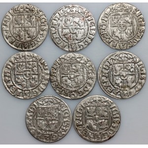 Sigismund III Vasa, set of one-and-a-half-talar coins from 1620–1627 (8 pieces)