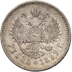 Russia, Nicholas II, ruble 1899 (ФЗ), St. Petersburg