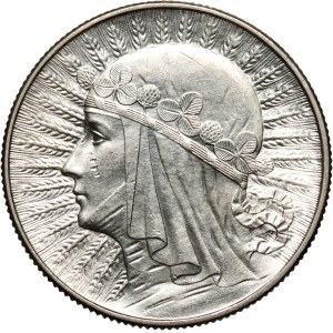 Second Polish Republic, 5 zlotych, 1934, Warsaw, Woman's Head