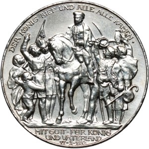 Germany, Prussia, Wilhelm II, 3 Mark 1913 A, Berlin, 100th Anniversary of the victory at the Battle of Leipzig