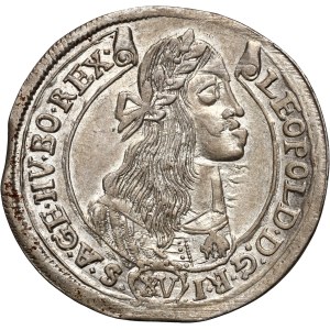 Hungary, Leopold I, 15 kreuzers 1674 KB, Kremnica