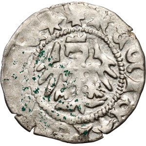 Władysław Jagiełło 1386-1434, półgrosz, Kraków, sygnatura AS