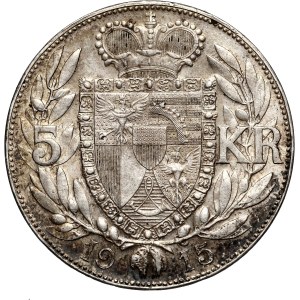 Liechtenstein, Jan II, 5 crowns 1915, Vienna
