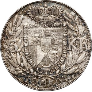 Liechtenstein, Jan II, 5 crowns 1904, Vienna