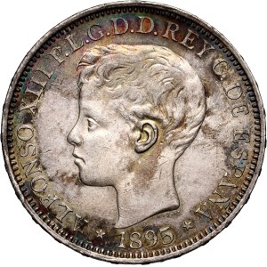 Portoriko, Alfons XIII., peso 1895 PGV, Madrid