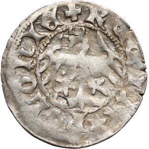Władysław Jagiełło 1386-1434, półgrosz, Kraków, sygnatura AS