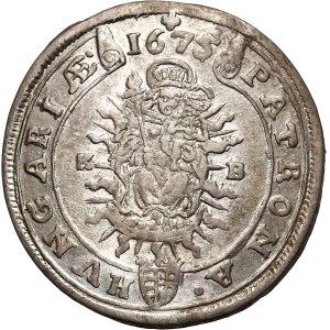 Ungarn, Leopold I., 15 Kreuzer 1675 KB, Kremnica