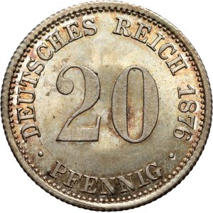 Germany, Empire, 20 Pfennig 1876 D, Munich