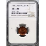 Austria, Franz Joseph I, 5/10 kreuzer 1858 A, Vienna