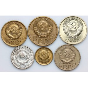 Russia, USSR, set of coins from 1923-1964, (6 pieces)