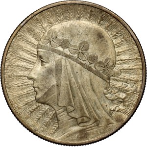 Second Polish Republic, 10 zlotych, 1933, Warsaw, Head of a Woman