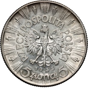 Second Polish Republic, 5 zlotych, 1935, Warsaw, Józef Piłsudski