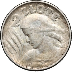 Second Polish Republic, 2 zlote, 1924, Philadelphia, Harvest Goddess, REVERSE