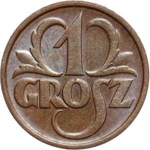 Second Polish Republic, 1 grosz, 1933, Warsaw