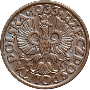Second Polish Republic, 1 grosz, 1933, Warsaw