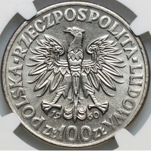 People's Republic of Poland, 100 zlotych, 1960, Mieszko and Dąbrówka, TRY, nickel