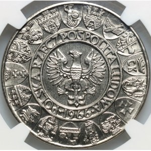 Repubblica Popolare Polacca, 100 zloty 1966, Mieszko e Dąbrówka, PROVA, nichel
