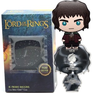 Niue, Elżbieta II, 2 dolary 2021, Władca Pierścieni, Frodo Baggins, uncja srebra