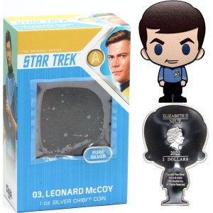 Niue, Elizabeth II, 2 dollars 2022, Star Trek, Leonard McCoy