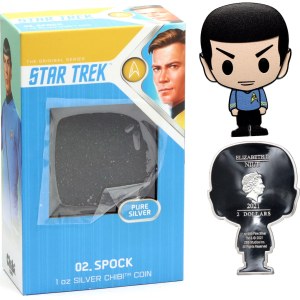 Niue, Elizabeth II, 2 dollars 2021, Star Trek, Spock