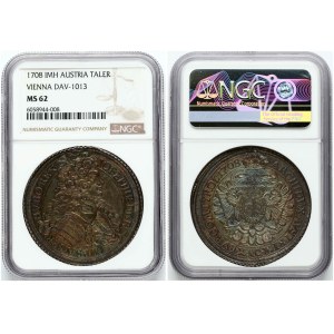 Austria Taler 1708 IMH Vienna NGC MS 62