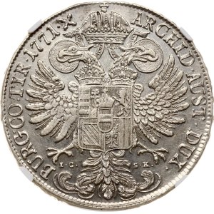 Austria Taler 1771 IC SK Vienna NGC AU 58