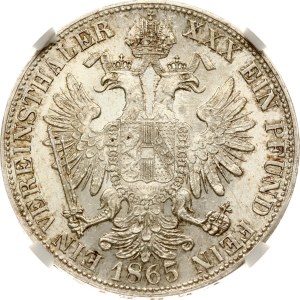 Rakousko Taler 1865 B NGC MS 61