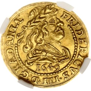 Denmark Ducat 1649 NGC MS 62