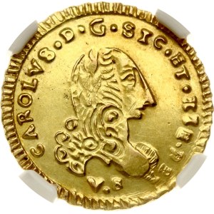 Taliansko Sicília Oncia 1751 PN NGC MS 61