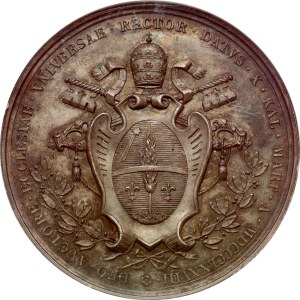 Taliansko Vatikánska medaila 1878 Ratifikácia tomistickej doktríny Lev XIII NGC MS 63 TOP POP