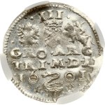 Lithuania Trojak 1601 Vilnius (RR) NGC MS 62 TOP POP