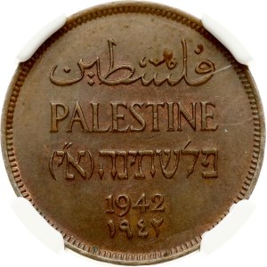 Palestine 1 Mil 1942 NGC MS 64 BN