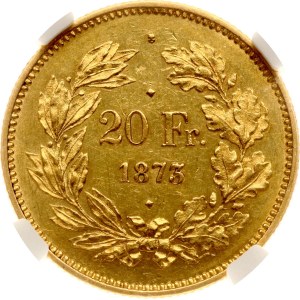 Schweiz 20 Francs 1873 Wiener Muster NGC MS 61