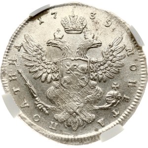 Russie Poltina 1739 (R) NGC AU 58 TOP POP