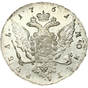 Russia Rouble 1761 СПБ-НК Portrait by Timothy Ivanov (R)