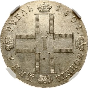 Rubel rosyjski 1801 СМ-АИ NGC MS 61