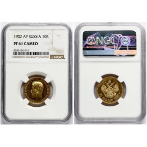 Russia 10 Roubles 1902 АР NGC PF 61 CAMEO