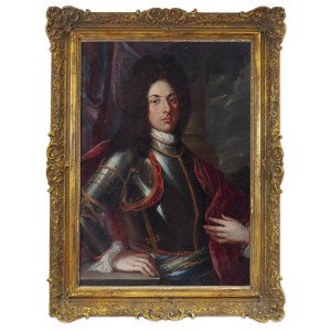 JOHANN RUDOLF STUDER (SWITZERLAND / SWISS 1700 - 1769) - Portrait of a Nobleman in Armour