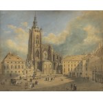 EDUARD GURK (AUSTRIA / AUSTRIAN 1801 - 1841) - St. Vitus Cathedral before Completion