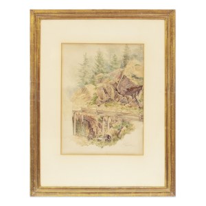 BEDŘICH HAVRÁNEK (CZECH / BOHEMIAN 1821 - 1899) - Wooden Mill Race