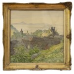 BEDŘICH HAVRÁNEK (CZECH / BOHEMIAN 1821 - 1899) - Rooftops of Dolní Krupka near Teplice