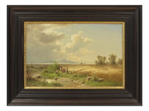 ADOLF CHWALA (CZECH / BOHEMIAN 1836 - 1900) - Landscape near Břeclav