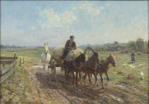 FRITZ VON DER VENNE (GERMANY / GERMAN 1873 - 1936) - Return from the Fields